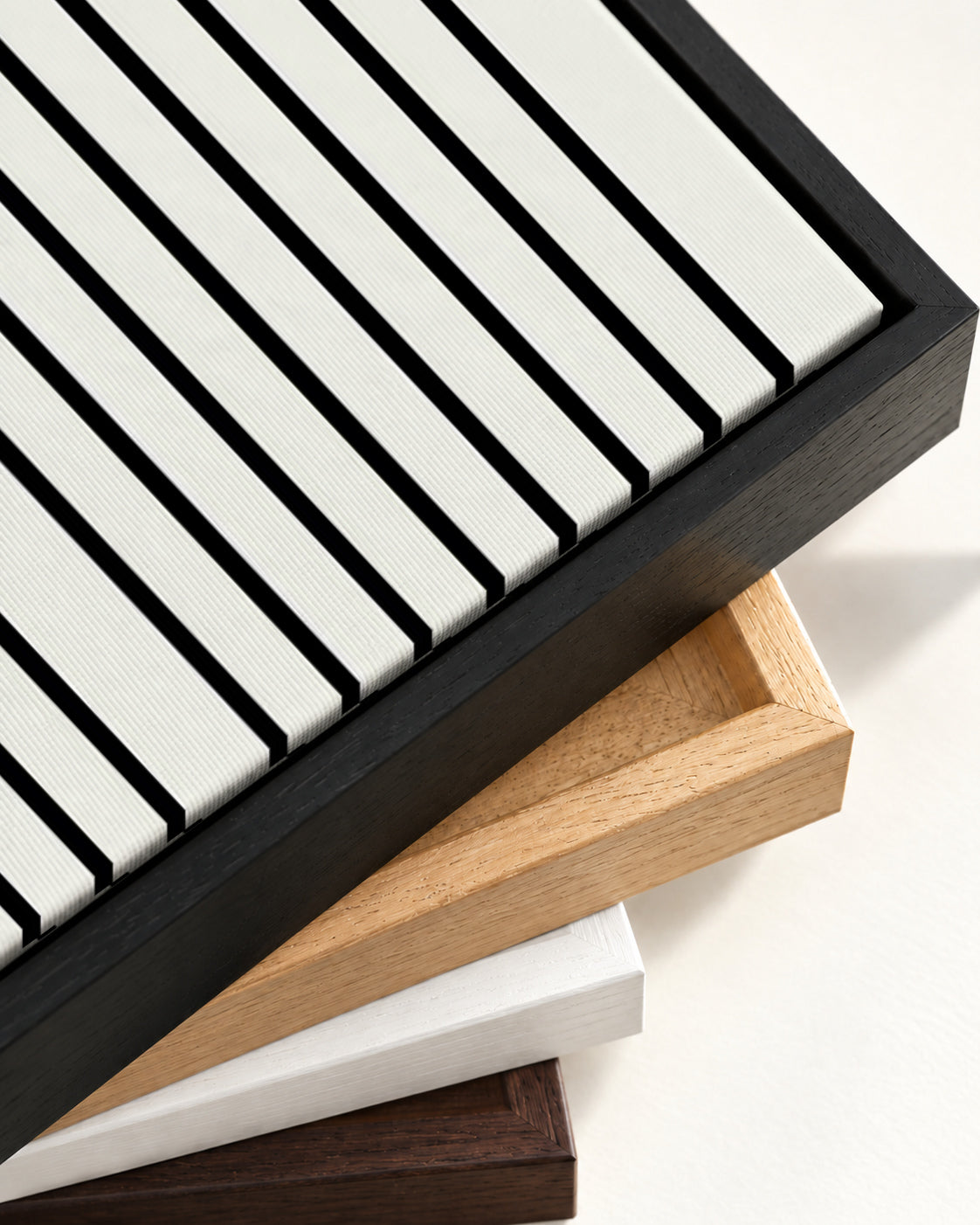 Retro Curve Canvas Art — framed canvas corner and wrapped canvas detail