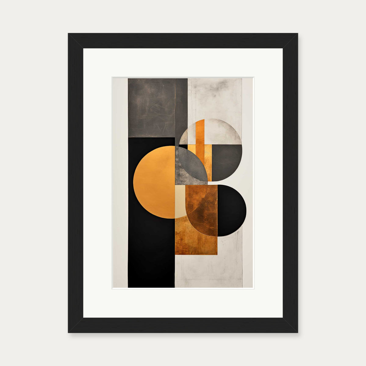 Retro Geometries Art Print — 30 x 40 cm — Black Frame