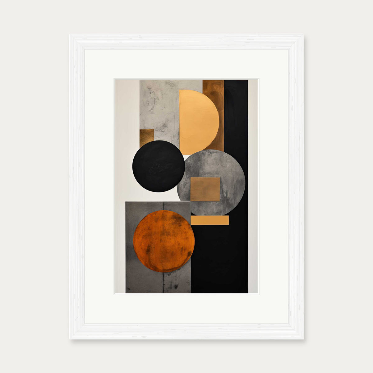 Retro Geometries II Art Print — 30 x 40 cm — White Frame
