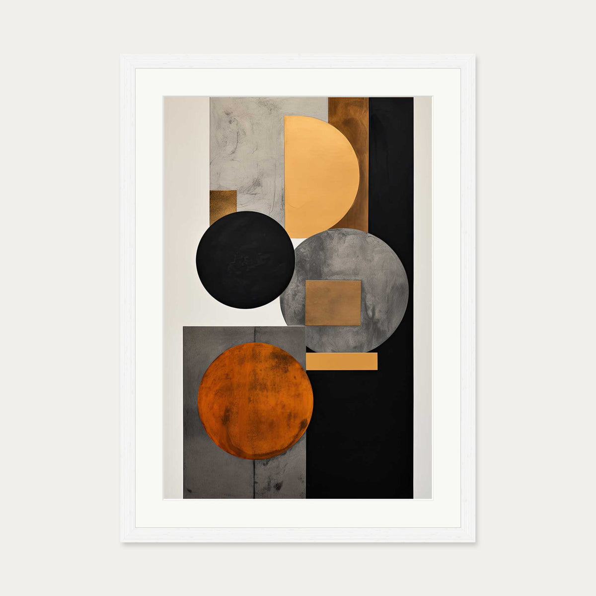 Retro Geometries II Art Print — 50 x 70 cm — White Frame