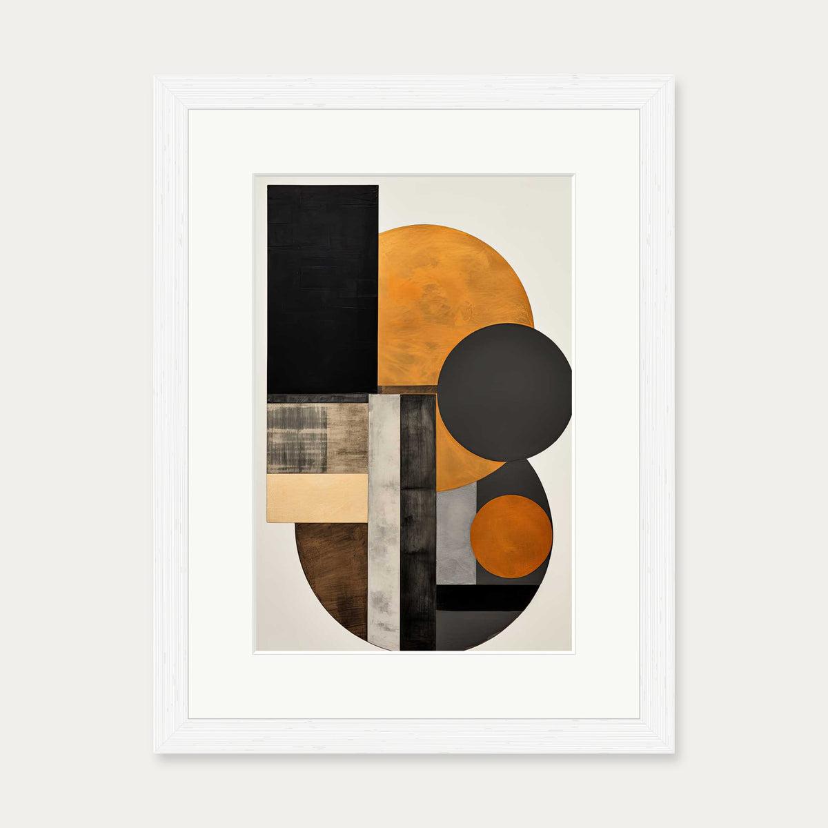 Retro Geometries III Art Print — 30 x 40 cm — White Frame