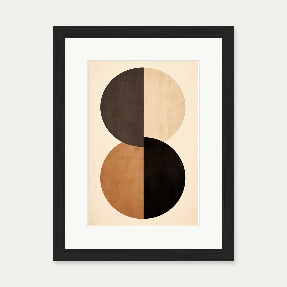 Retro Geometries V Art Print — 30 x 40 cm — Black Frame