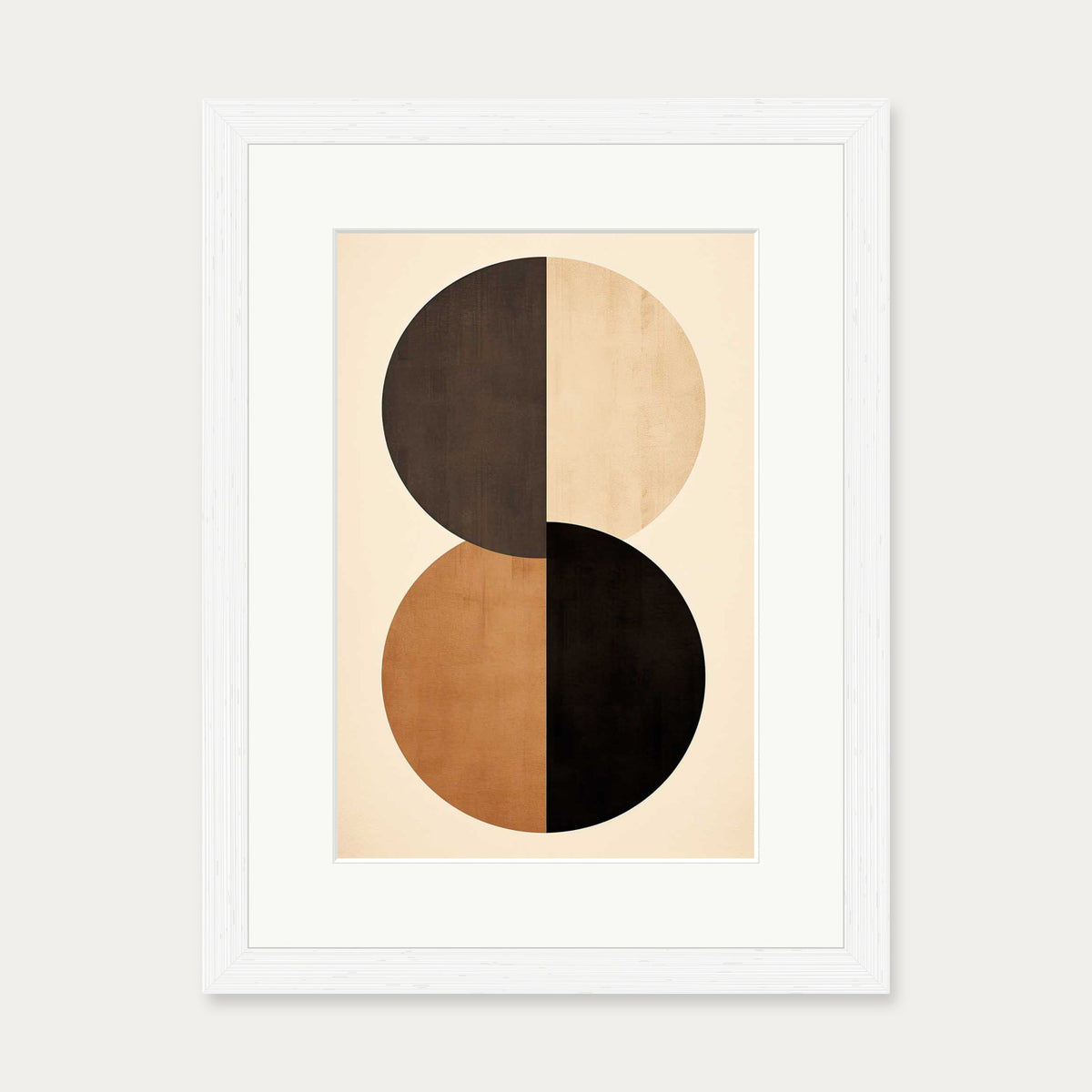Retro Geometries V Art Print — 30 x 40 cm — White Frame