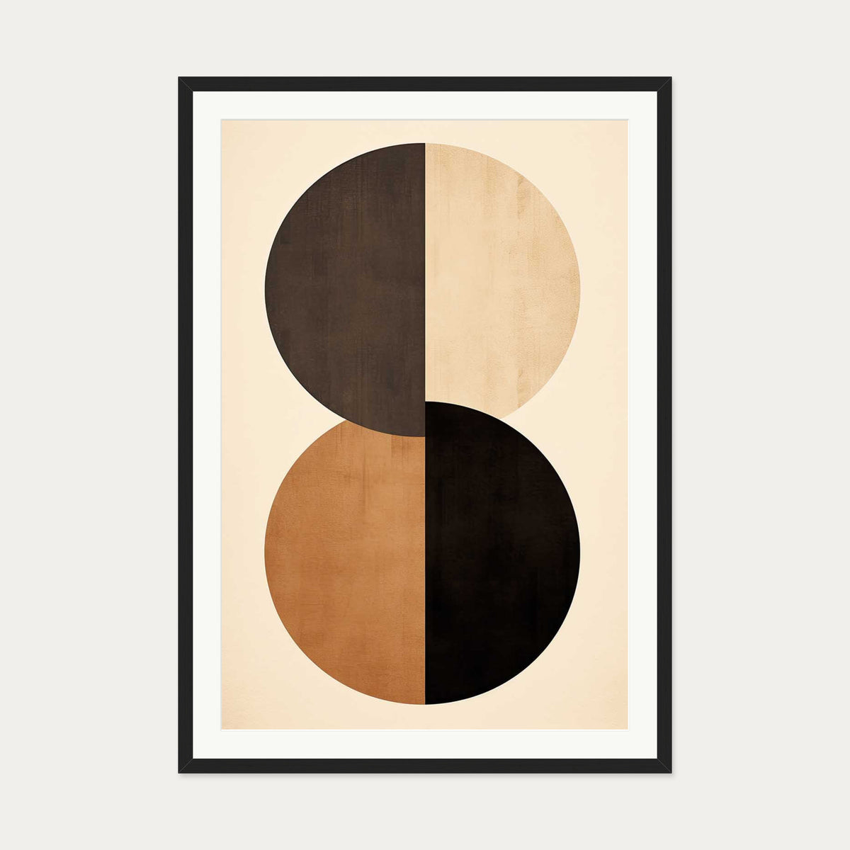 Retro Geometries V Art Print — 70 x 100 cm — Black Frame