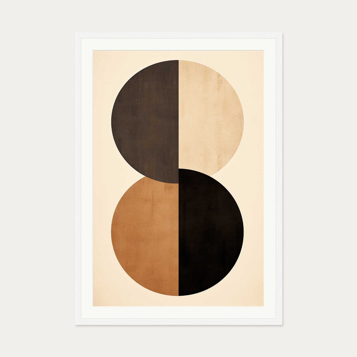 Retro Geometries V Art Print — 70 x 100 cm — White Frame
