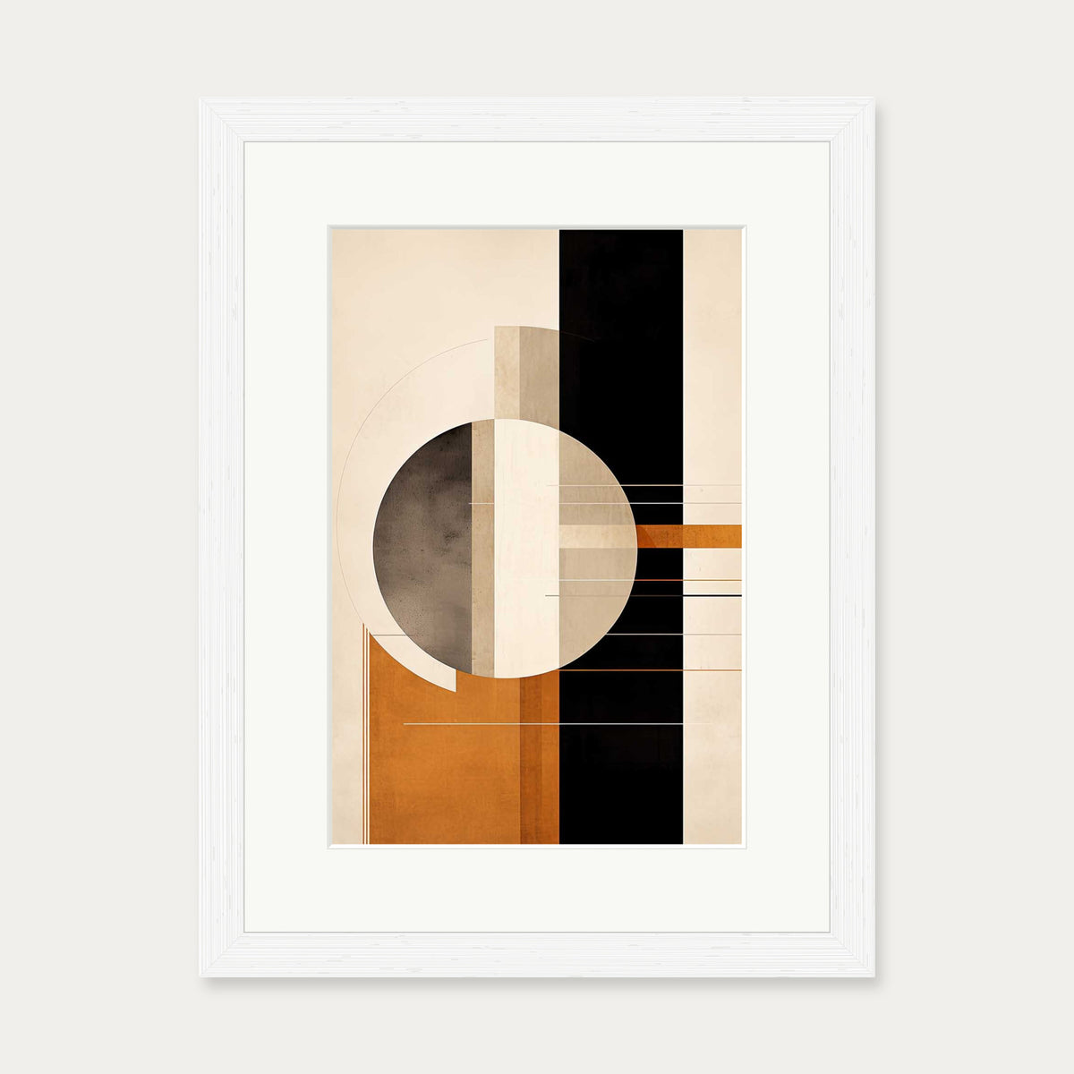 Retro Geometries VI Art Print — 30 x 40 cm — White Frame