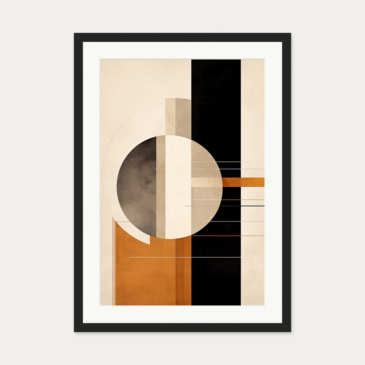 Retro Geometries VI Art Print — 50 x 70 cm — Black Frame