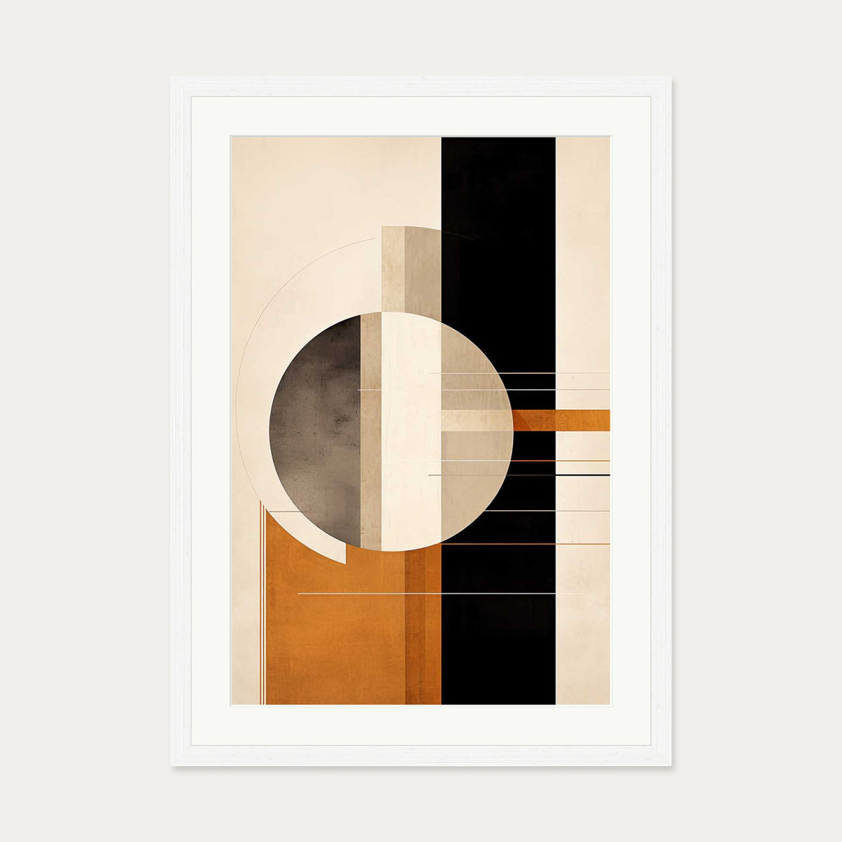 Retro Geometries VI Art Print — 50 x 70 cm — White Frame