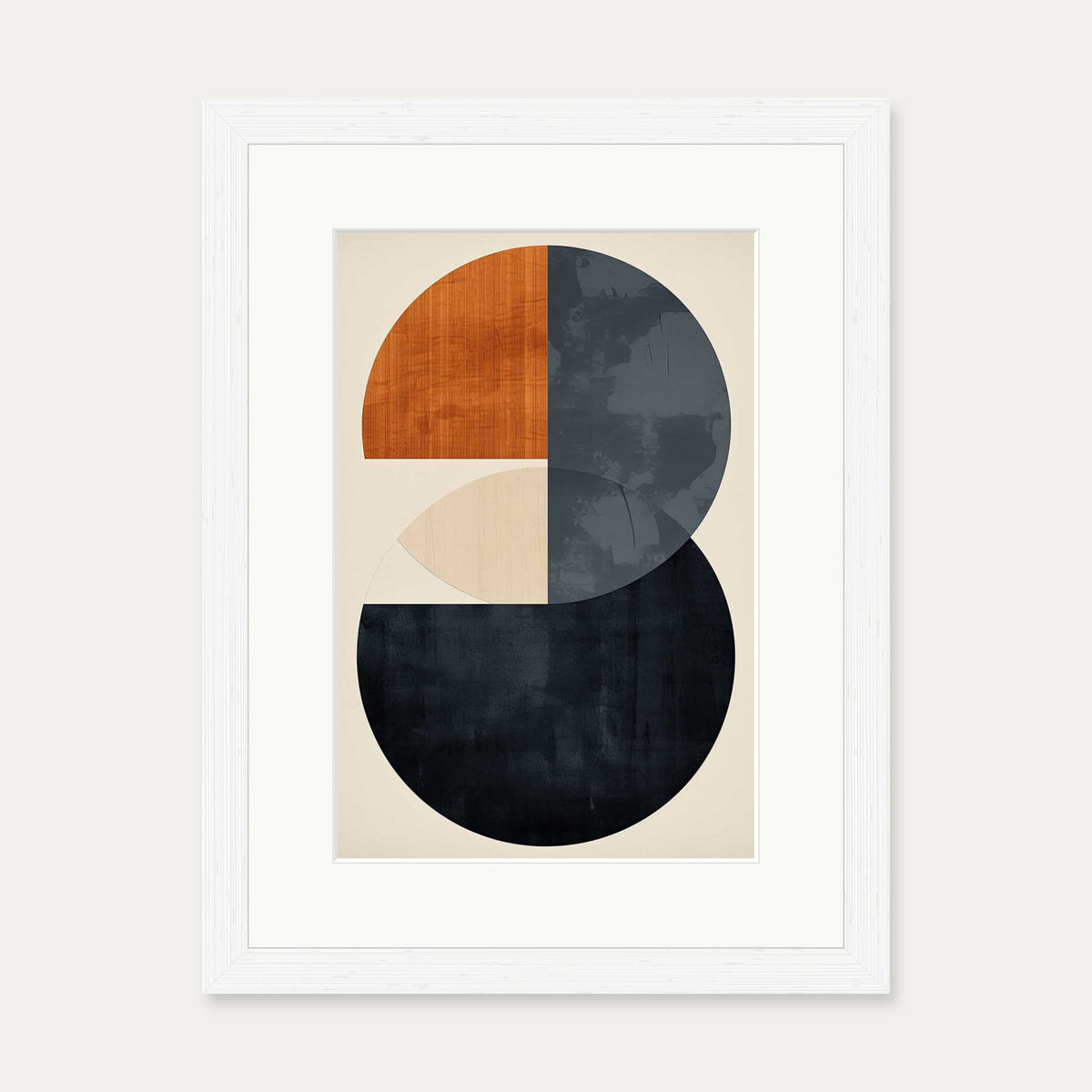 Retro Geometries VI Art Print — 30 x 40 cm — White Frame