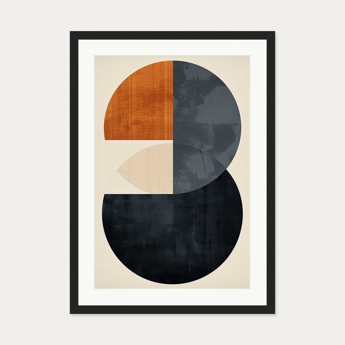 Retro Geometries VI Art Print — 50 x 70 cm — Black Frame