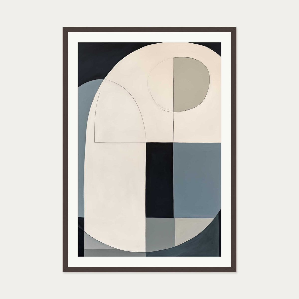 Rewind II Art Print — 70 x 100 cm — Brown Frame