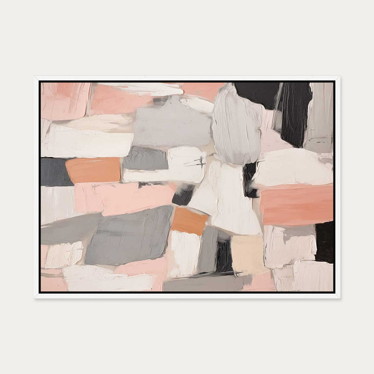 Rhythms of Colour Canvas Art — 50 x 70 cm — White Frame