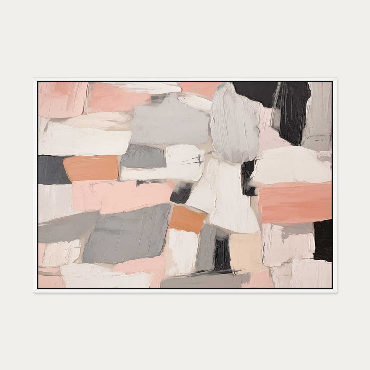 Rhythms of Colour Canvas Art — 70 x 100 cm — White Frame