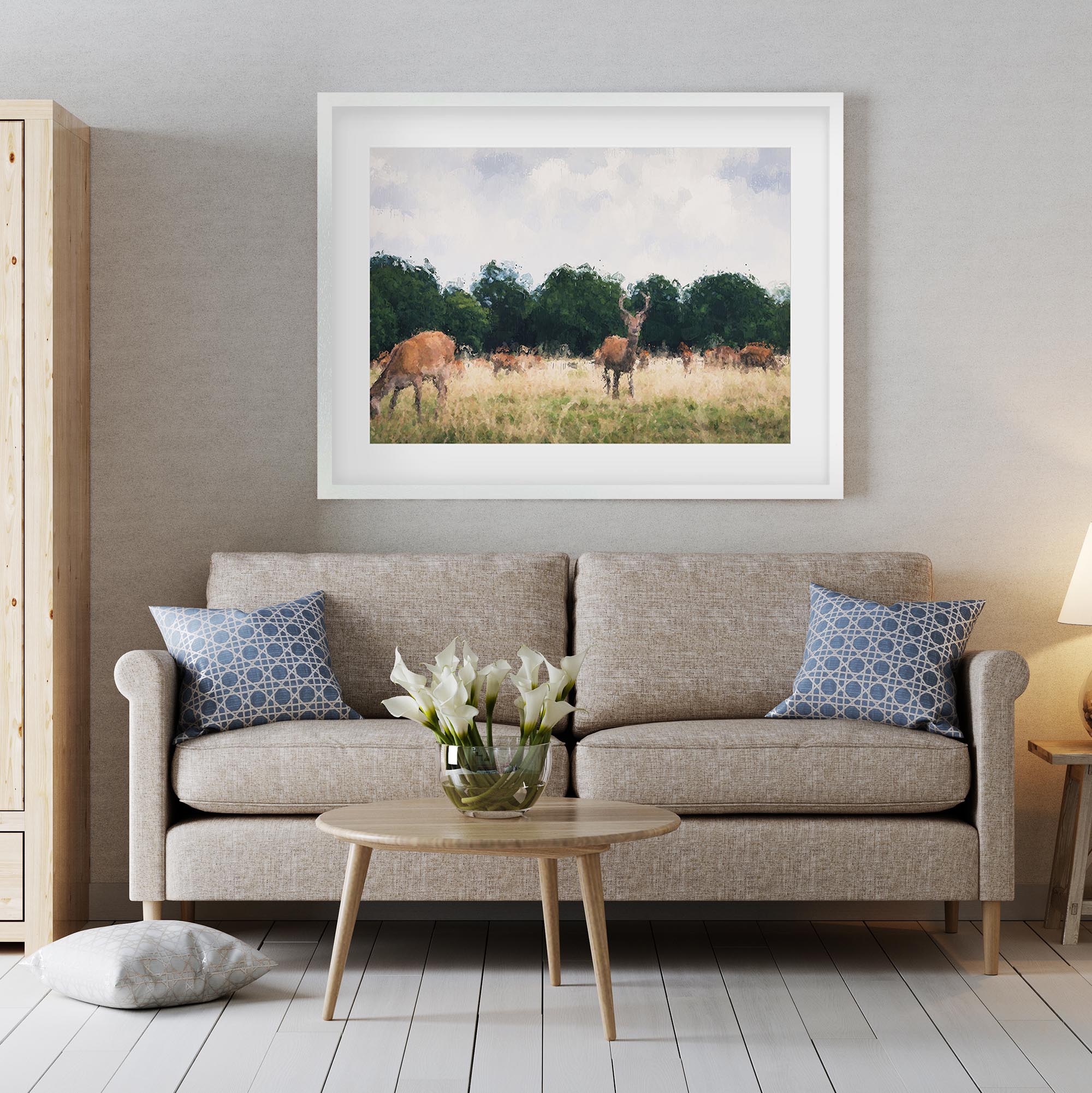 Richmond Park Impressionist Framed Art