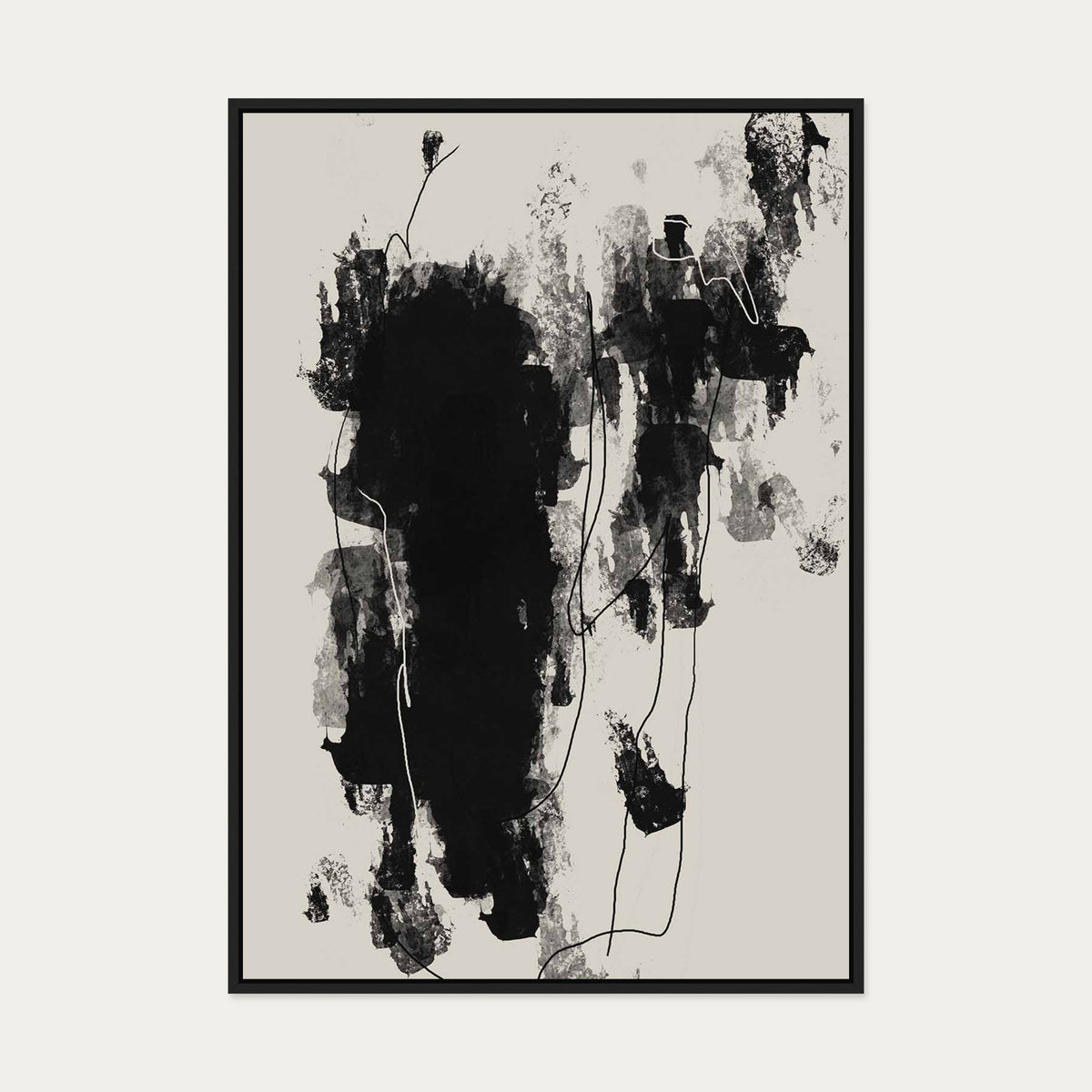 Rise And Fall Canvas Art — 70 x 100 cm — Black Frame