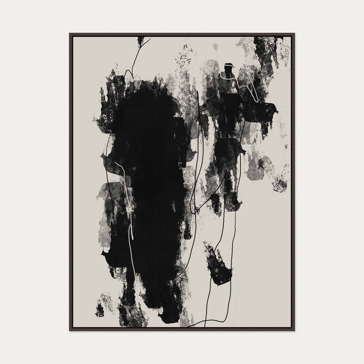 Rise And Fall Canvas Art — 90 x 120 cm — Brown Frame