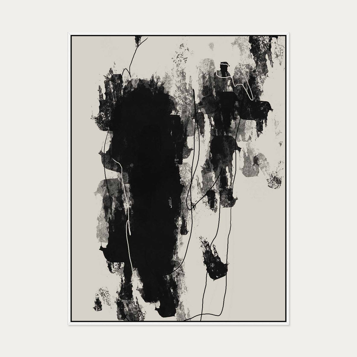Rise And Fall Canvas Art — 90 x 120 cm — White Frame