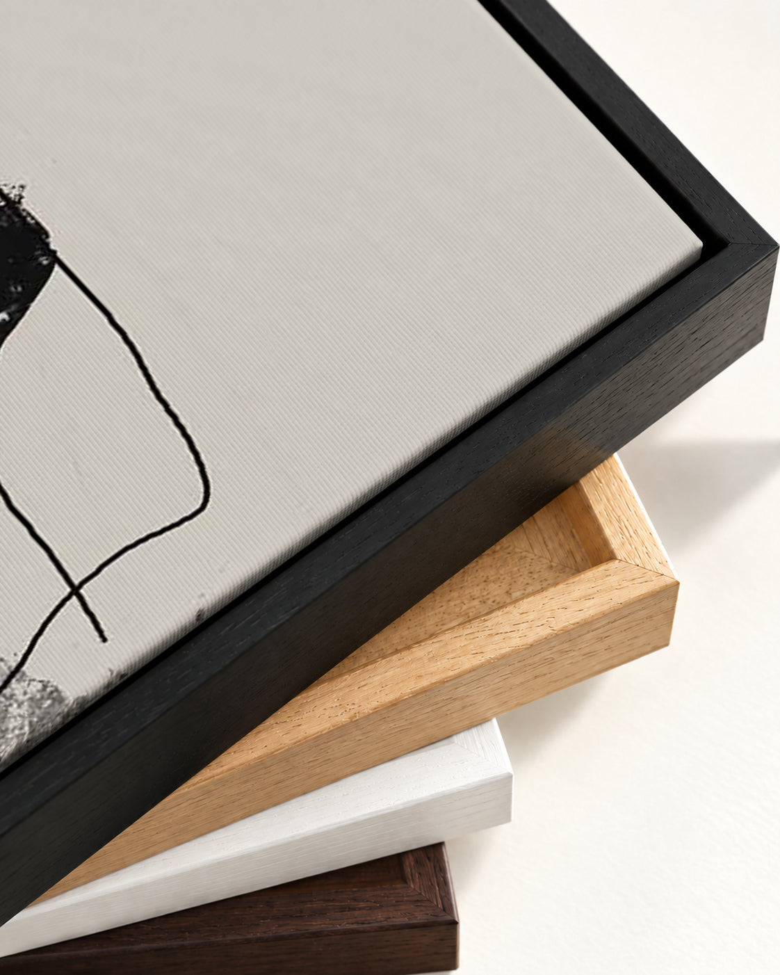 Rise And Fall Canvas Art — framed canvas corner and wrapped canvas detail