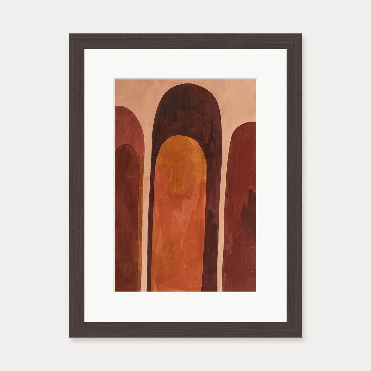 Rise Wall Art Print — 30 x 40 cm — Brown Frame