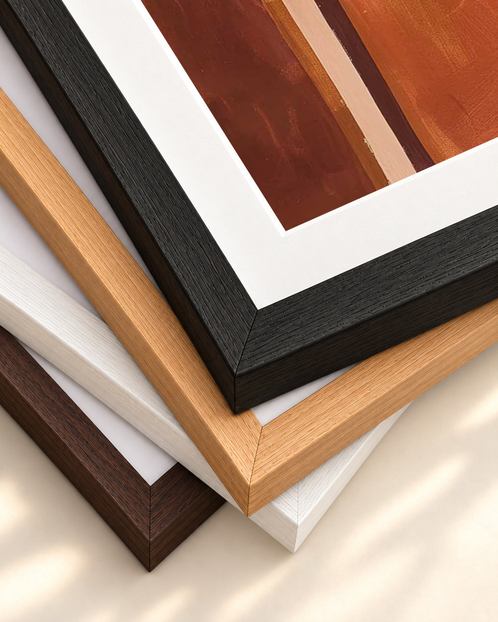Rise Wall Art Print — framed print corner with 5 cm mount and bevel