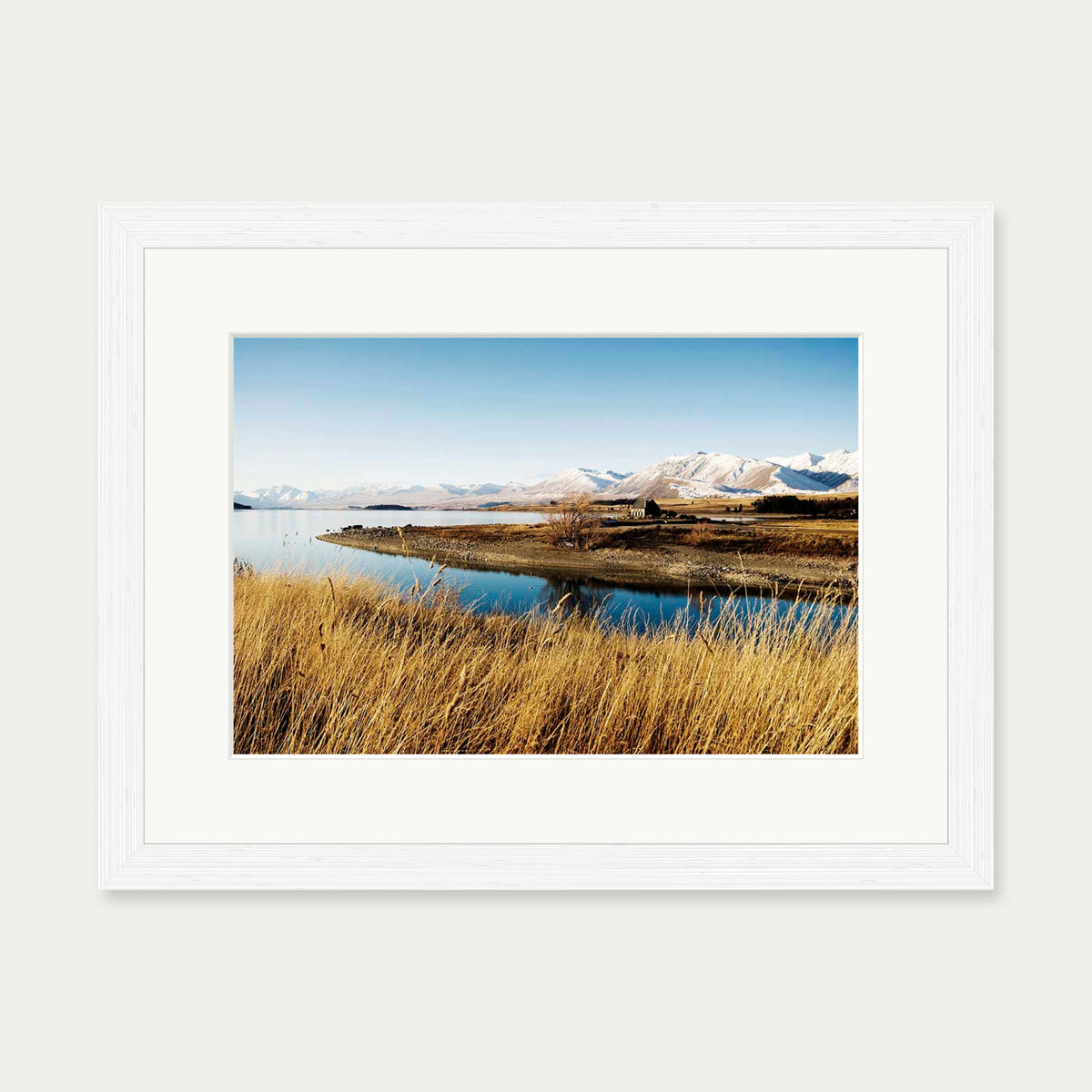 River View Wall Art Print — 30 x 40 cm — White Frame