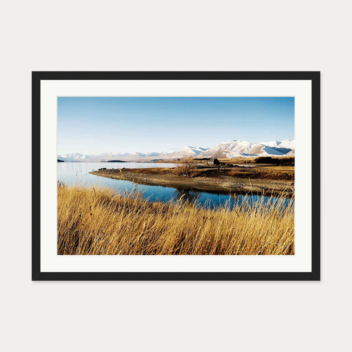River View Wall Art Print — 50 x 70 cm — Black Frame