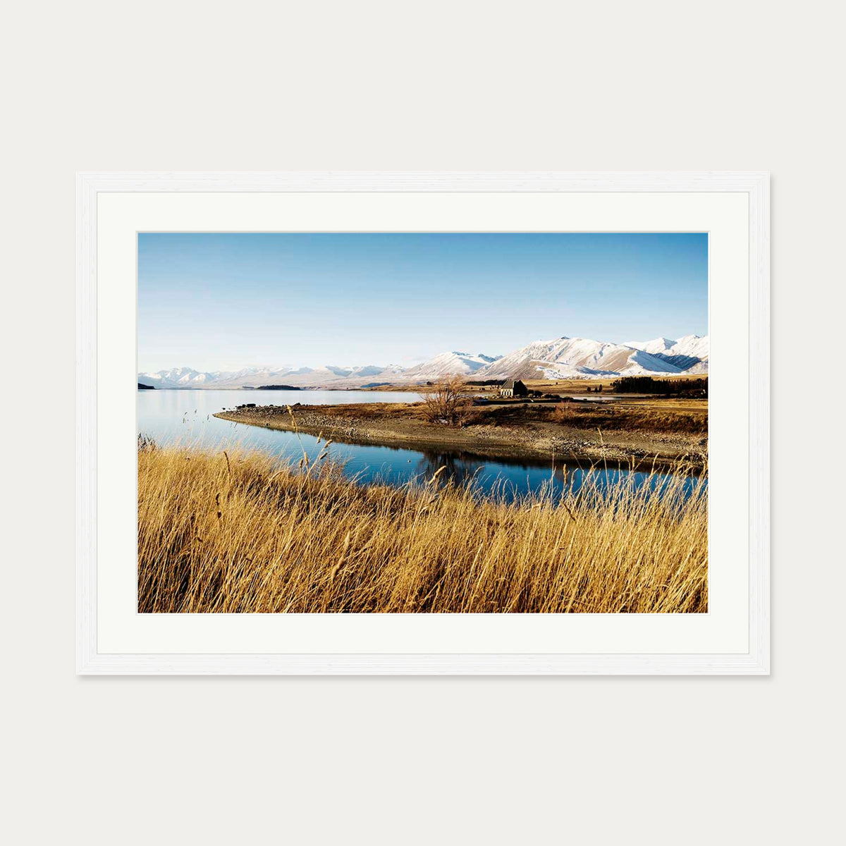 River View Wall Art Print — 50 x 70 cm — White Frame