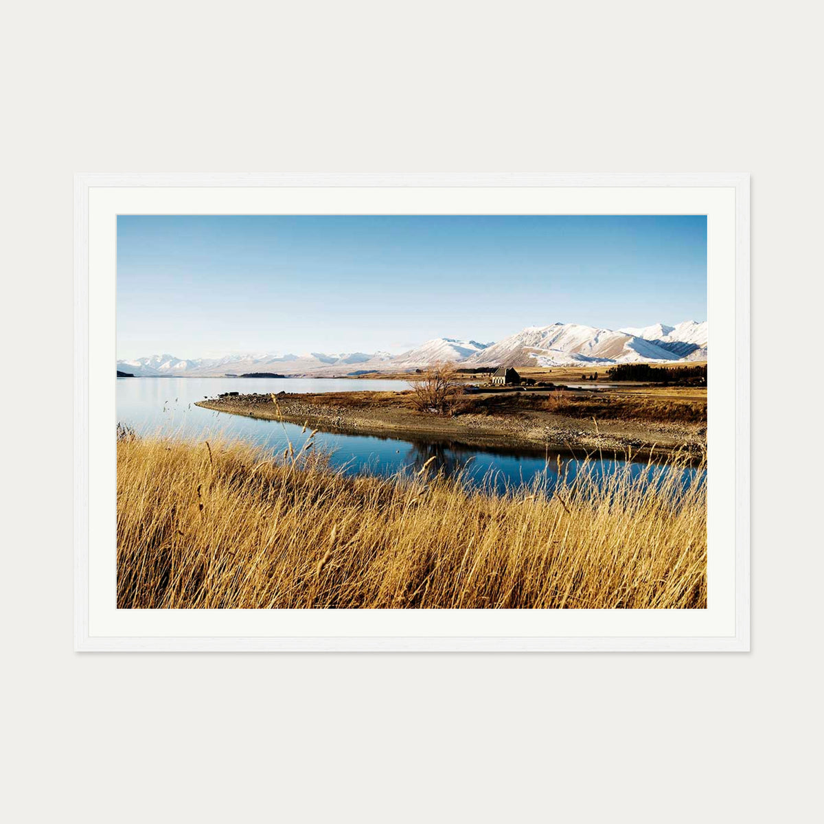 River View Wall Art Print — 70 x 100 cm — White Frame