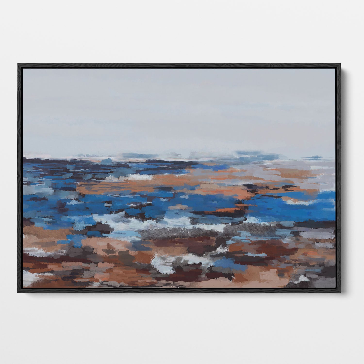 River Landscape Framed Canvas