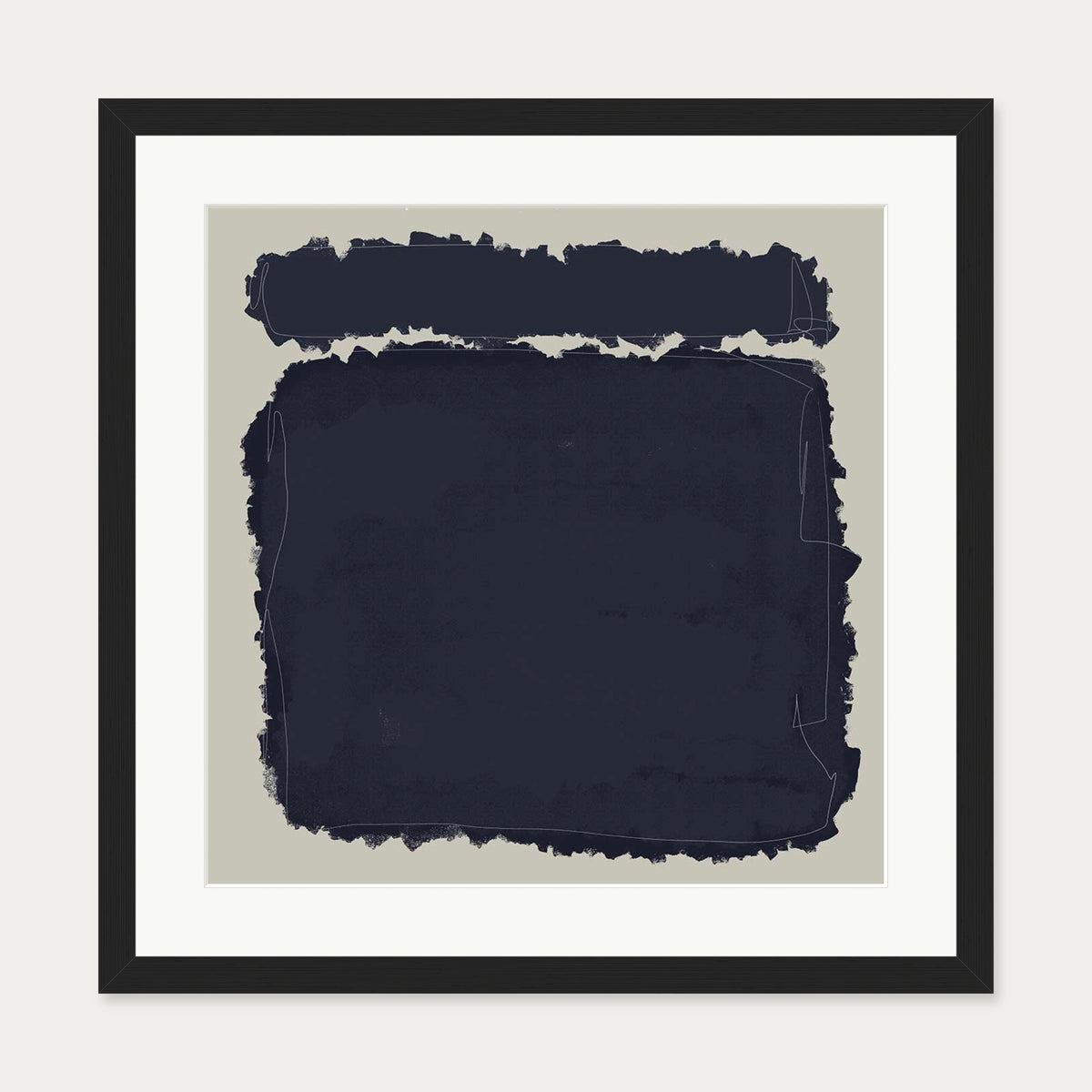 Rothko Illustrations Art Print — 50 x 50 cm — Black Frame
