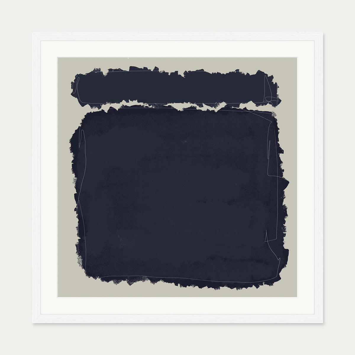 Rothko Illustrations Art Print — 70 x 70 cm — White Frame
