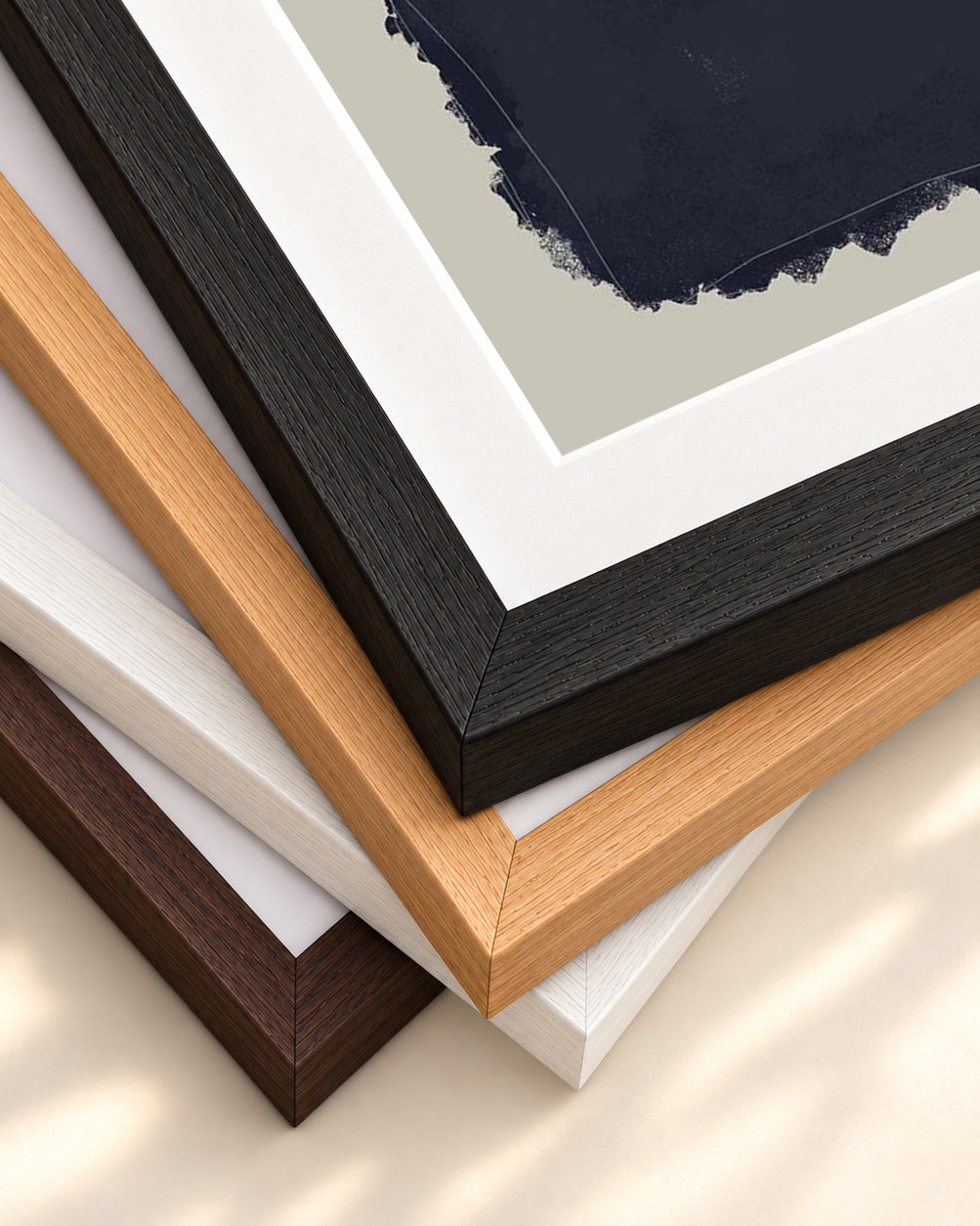 Rothko Illustrations Art Print — framed print corner with 5 cm mount and bevel
