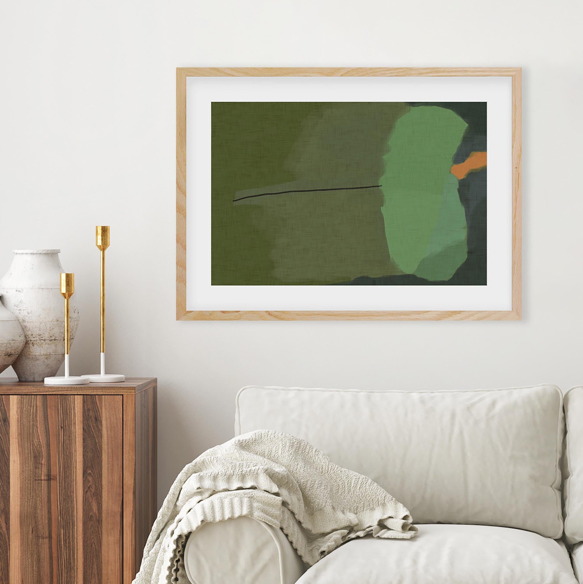 Rothko Green Framed Art