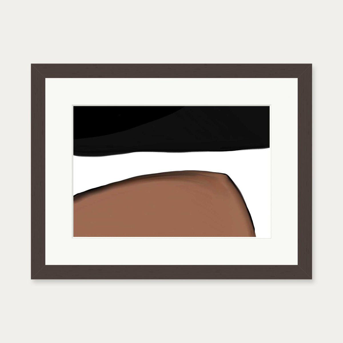 Rounded Cave Art Print — 30 x 40 cm — Brown Frame