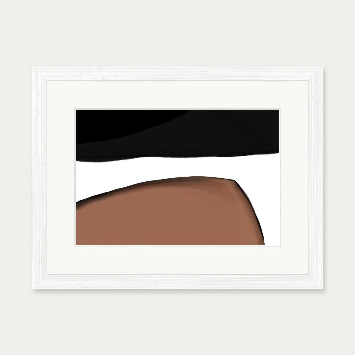 Rounded Cave Art Print — 30 x 40 cm — White Frame