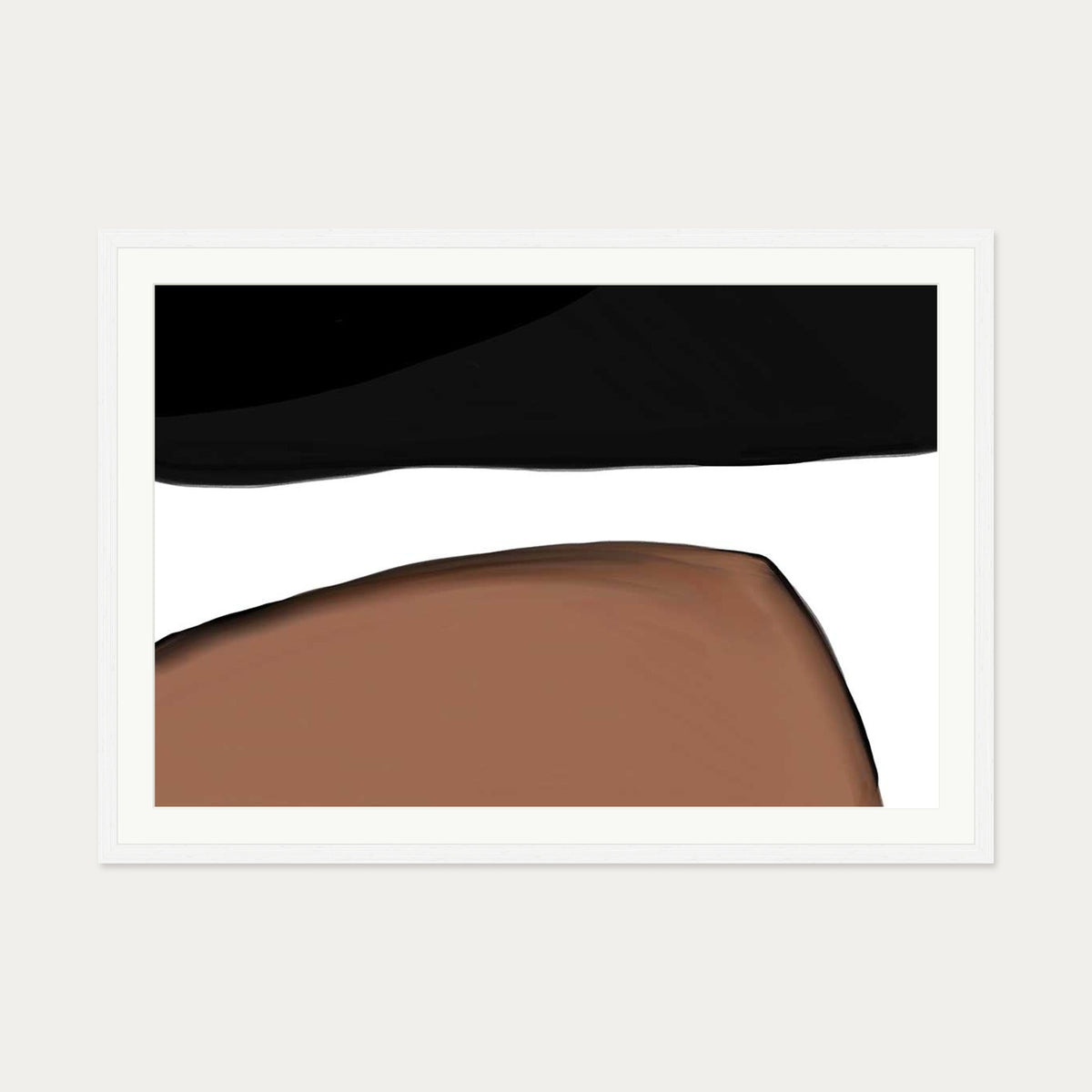Rounded Cave Art Print — 70 x 100 cm — White Frame