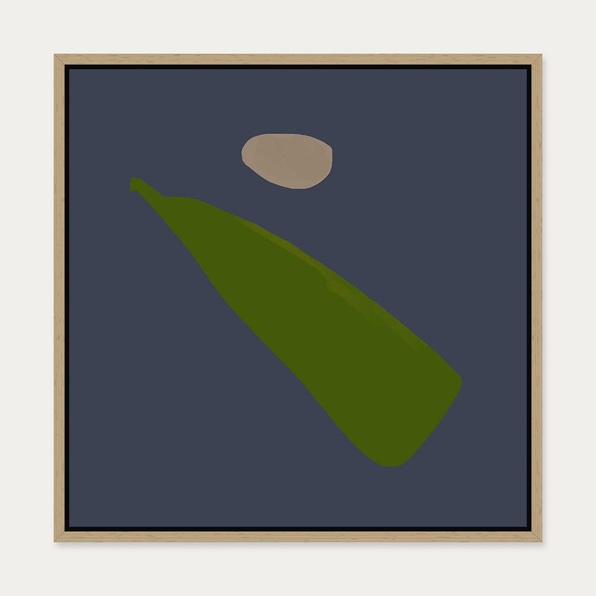 Rude Awakening Canvas Art — 50 x 50 cm — Oak Frame