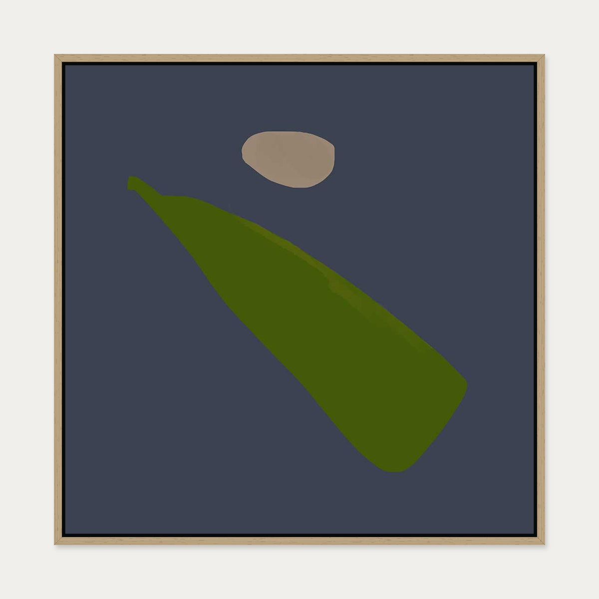 Rude Awakening Canvas Art — 70 x 70 cm — Oak Frame