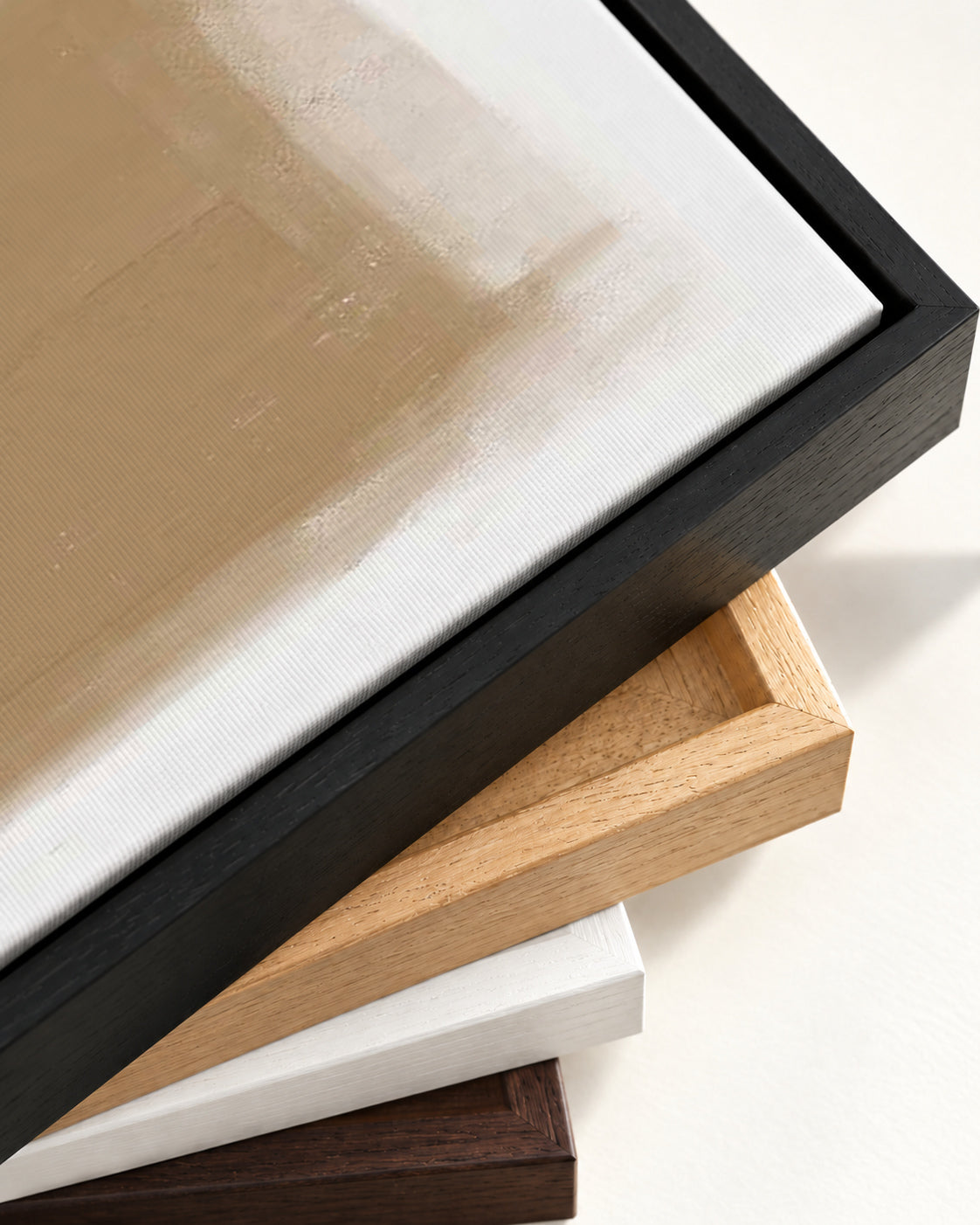 Rustic Lines Canvas Art — framed canvas corner and wrapped canvas detail