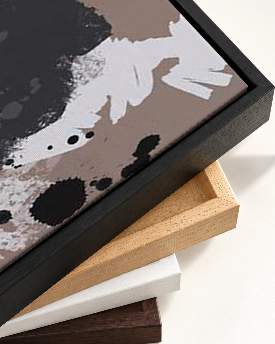 Sahara Canvas Art — framed canvas corner and wrapped canvas detail