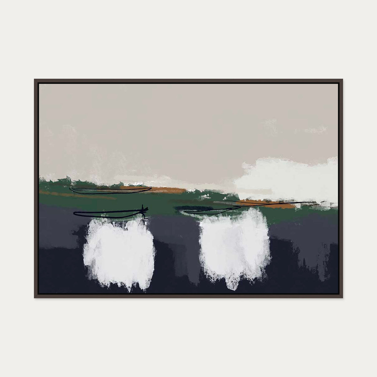 Sailing Canvas Art — 70 x 100 cm — Brown Frame
