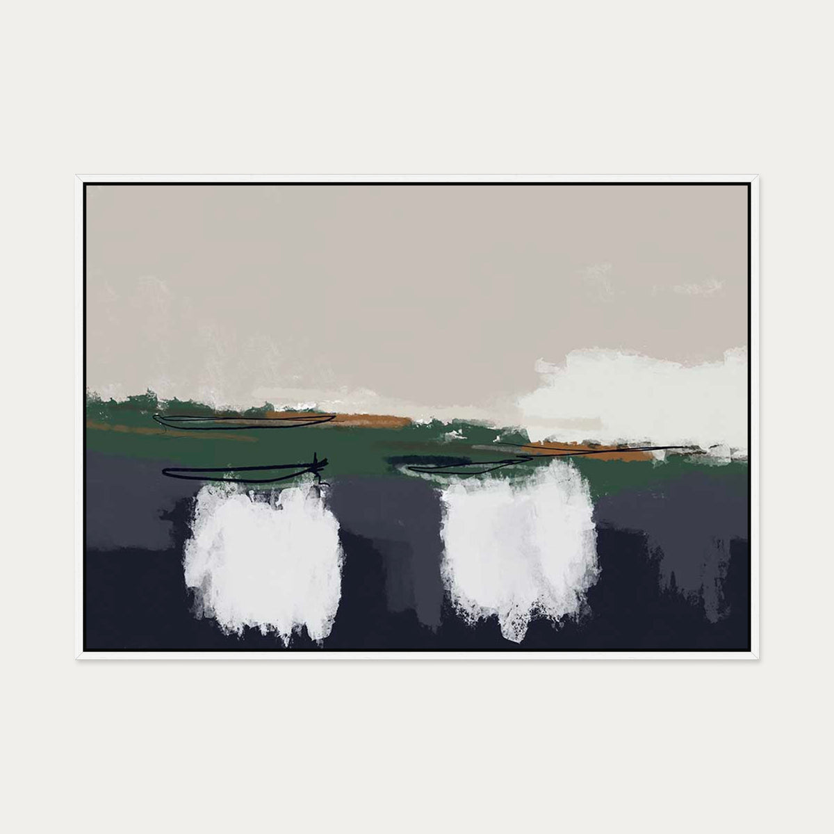 Sailing Canvas Art — 70 x 100 cm — White Frame
