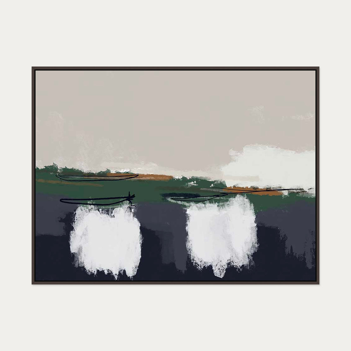 Sailing Canvas Art — 90 x 120 cm — Brown Frame