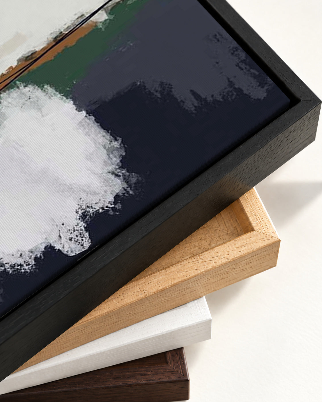 Sailing Canvas Art — framed canvas corner and wrapped canvas detail