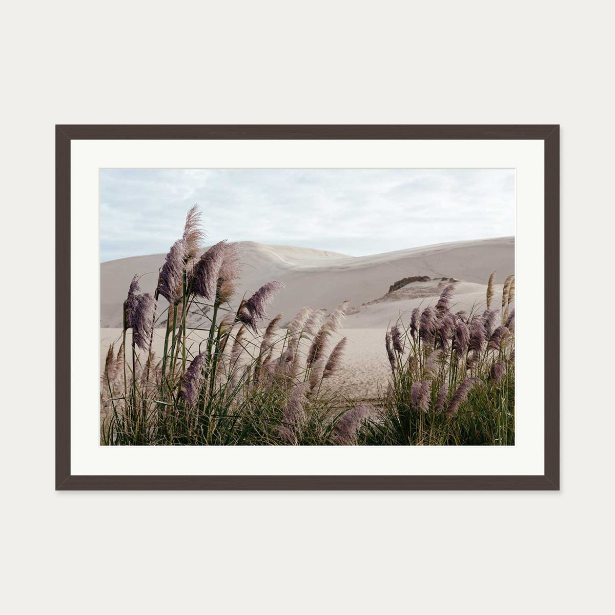 Sand Dunes II Wall Art Print — 50 x 70 cm — Brown Frame