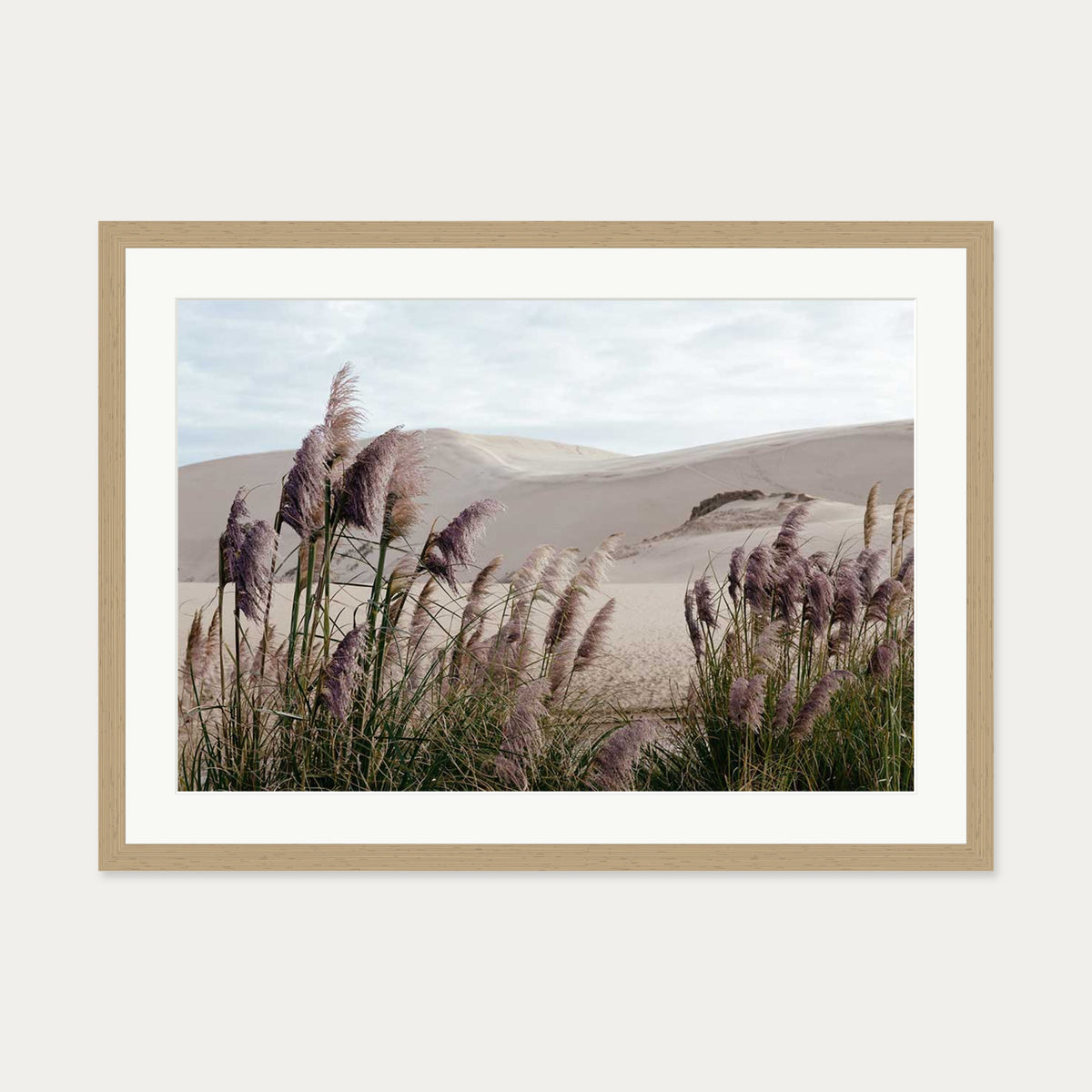 Sand Dunes II Wall Art Print — 50 x 70 cm — Oak Frame