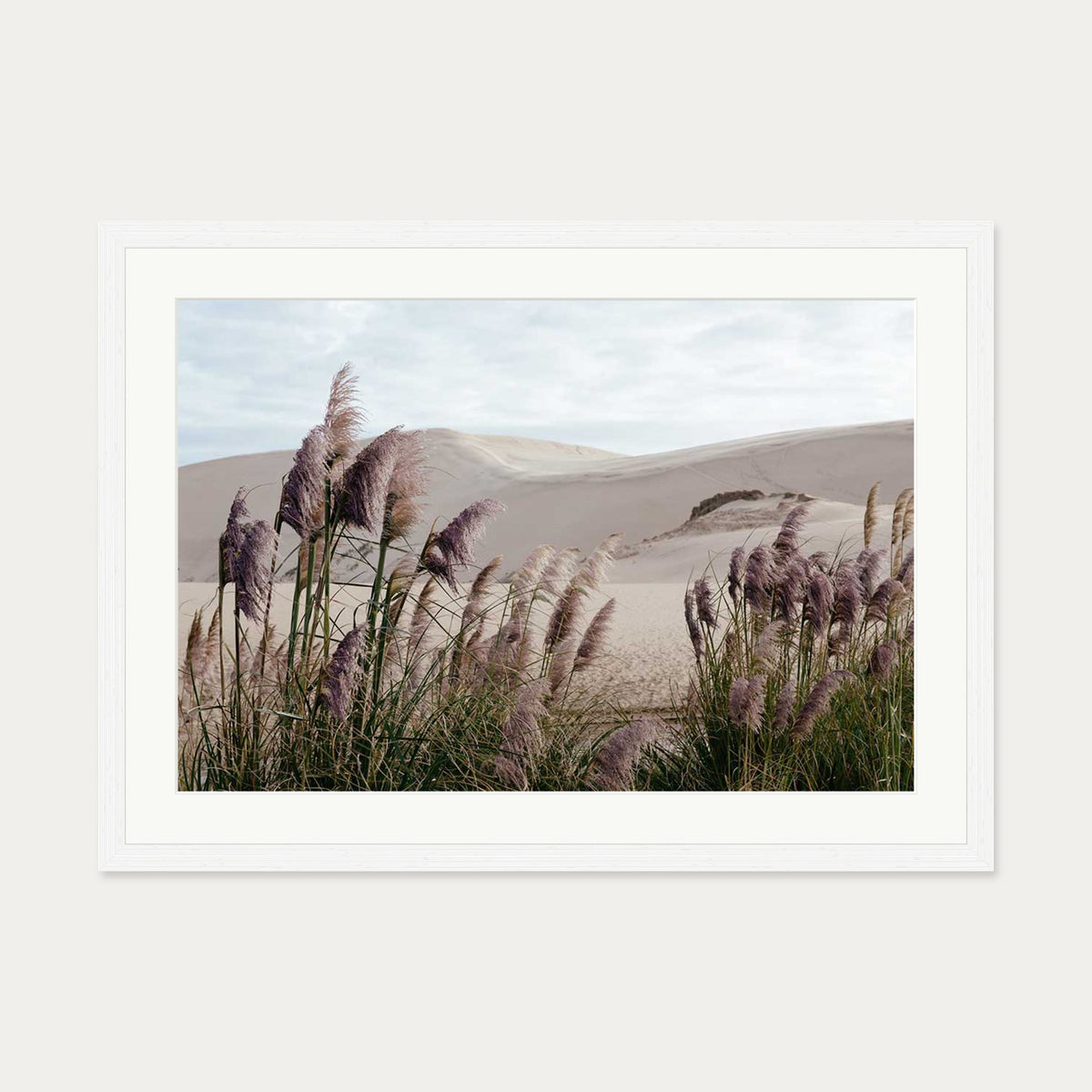 Sand Dunes II Wall Art Print — 50 x 70 cm — White Frame