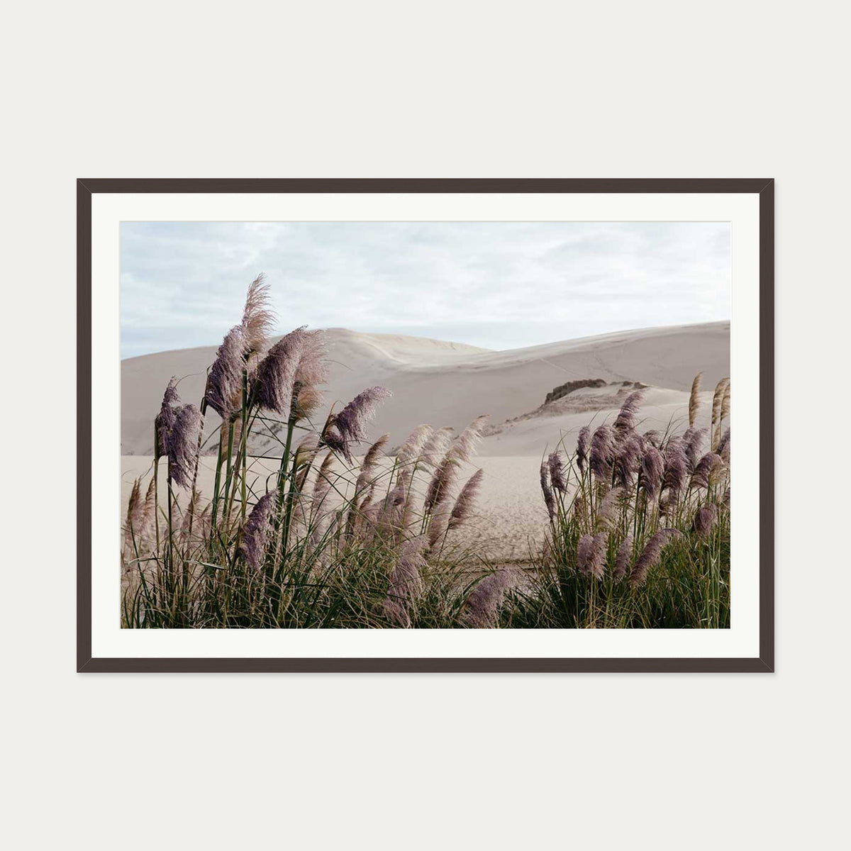 Sand Dunes II Wall Art Print — 70 x 100 cm — Brown Frame