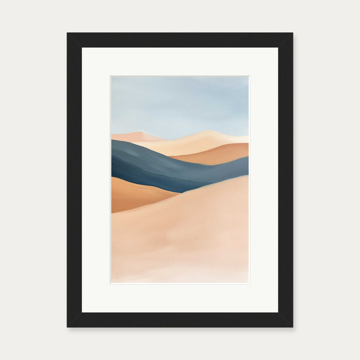 Sand Dunes Wall Art — 30 x 40 cm — Black Frame