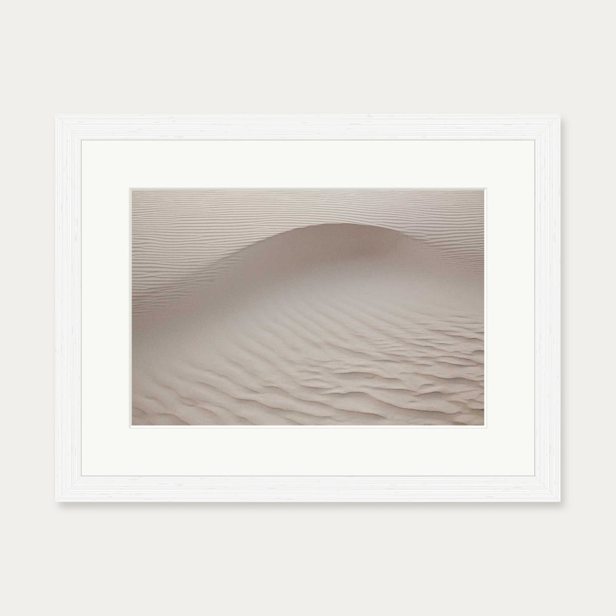 Sand Dunes Wall Art Print — 30 x 40 cm — White Frame